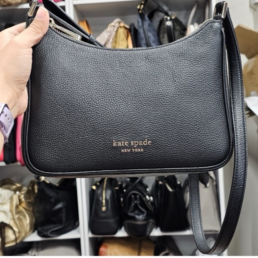 Black pebbled leather kate spade crossbody